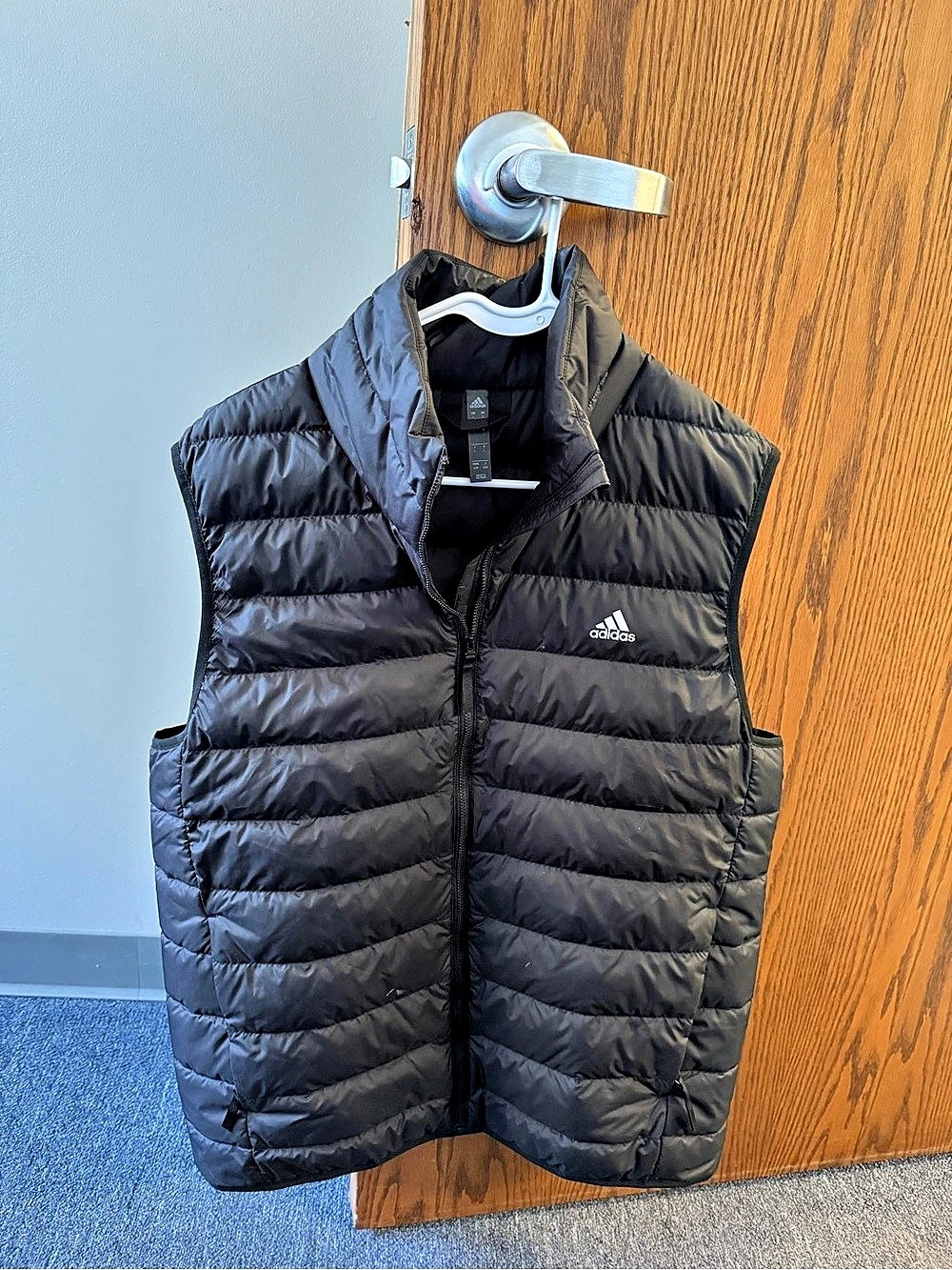 adidas Men's Black Puffer Vest Black Large